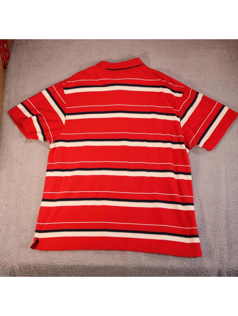 Polo Mens Size 3XL Red Striped VTG Y2K 90s 3XL Karl Kani - Picture 7 of 7